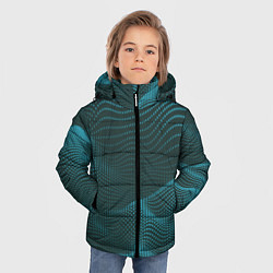 Куртка зимняя для мальчика Волны-волны, цвет: 3D-черный — фото 2