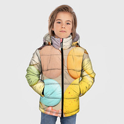 Куртка зимняя для мальчика Разноцветные пирожные Макарон, цвет: 3D-красный — фото 2