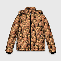 Куртка зимняя для мальчика Николас Кейдж мем, цвет: 3D-светло-серый