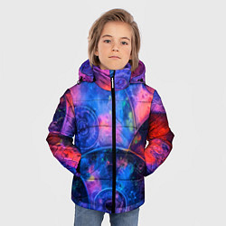 Куртка зимняя для мальчика Композиция из дисков, цвет: 3D-черный — фото 2