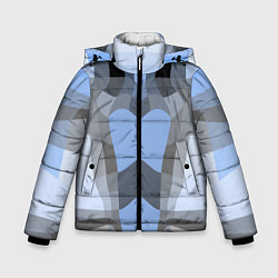 Куртка зимняя для мальчика Абстракт мозаика графический узор, цвет: 3D-светло-серый
