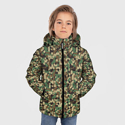 Куртка зимняя для мальчика Милитари круг, цвет: 3D-черный — фото 2