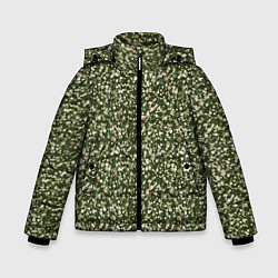 Куртка зимняя для мальчика Милитари круг мини, цвет: 3D-светло-серый