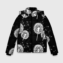Куртка зимняя для мальчика Одуванчики - паттерн, цвет: 3D-черный