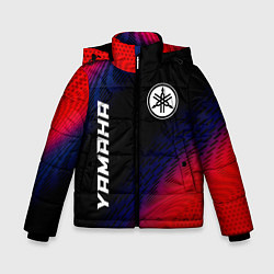 Куртка зимняя для мальчика Yamaha красный карбон, цвет: 3D-черный