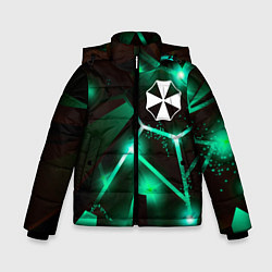 Куртка зимняя для мальчика Resident Evil разлом плит, цвет: 3D-черный