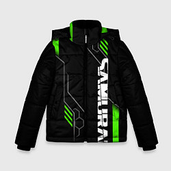 Куртка зимняя для мальчика Samurai - Зеленые технологии, цвет: 3D-черный
