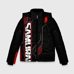 Зимняя куртка для мальчика Samurai - Красный техно - Киберпанк