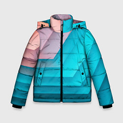 Куртка зимняя для мальчика Геометрические переливающиеся углы, цвет: 3D-красный