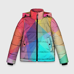 Куртка зимняя для мальчика Нежный разноцветный фон, цвет: 3D-светло-серый