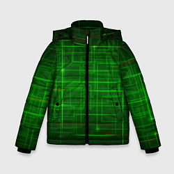 Куртка зимняя для мальчика Нейросеть - текстура, цвет: 3D-красный