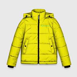 Куртка зимняя для мальчика Киберпанк - Лого Дэвида, цвет: 3D-черный