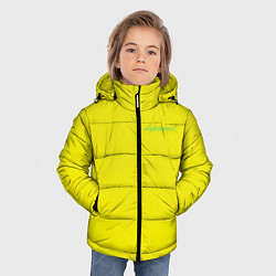 Куртка зимняя для мальчика Киберпанк - Лого Дэвида, цвет: 3D-черный — фото 2