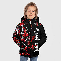 Куртка зимняя для мальчика Сакура в цвету, цвет: 3D-светло-серый — фото 2