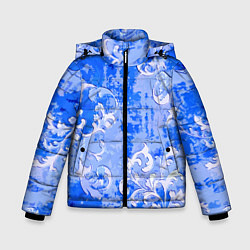 Куртка зимняя для мальчика Растительный орнамент - паттерн, цвет: 3D-красный