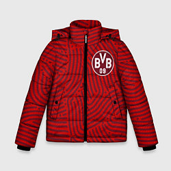 Куртка зимняя для мальчика Borussia отпечатки, цвет: 3D-красный