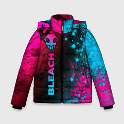 Куртка зимняя для мальчика Bleach - neon gradient: по-вертикали, цвет: 3D-черный