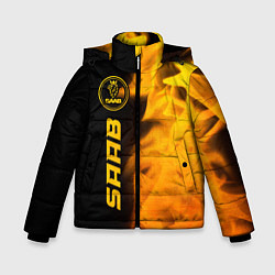 Куртка зимняя для мальчика Saab - gold gradient: по-вертикали, цвет: 3D-черный
