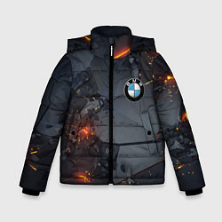 Куртка зимняя для мальчика BMW explosion, цвет: 3D-светло-серый