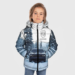 Куртка зимняя для мальчика Dodge in winter forest, цвет: 3D-черный — фото 2