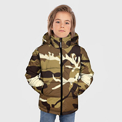 Куртка зимняя для мальчика Камуфляж Woodland осень крупный, цвет: 3D-черный — фото 2