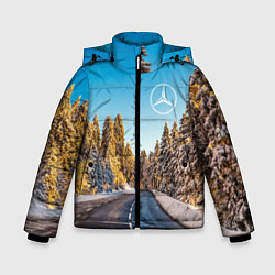 Зимняя куртка для мальчика Мерседес - зимняя дорога через лес