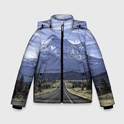 Куртка зимняя для мальчика Мерседес - очередная вершина!, цвет: 3D-светло-серый