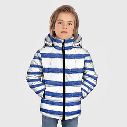 Куртка зимняя для мальчика Рыбы в полоску, цвет: 3D-черный — фото 2