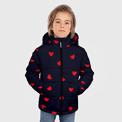 Куртка зимняя для мальчика Сердечки, цвет: 3D-светло-серый — фото 2