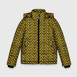 Куртка зимняя для мальчика Кольчуга проволока золото, цвет: 3D-красный