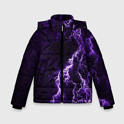 Куртка зимняя для мальчика Темные грозовые облака, цвет: 3D-красный