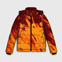 Куртка зимняя для мальчика Лава - брызги, цвет: 3D-черный