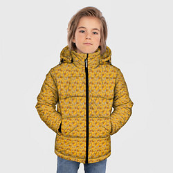 Куртка зимняя для мальчика Паттерн с утятами, цвет: 3D-светло-серый — фото 2