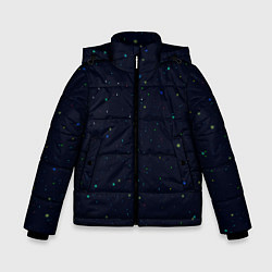 Куртка зимняя для мальчика Тёмная звёздная ночь, цвет: 3D-черный