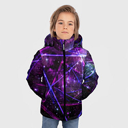 Куртка зимняя для мальчика Triangle space - Neon - Geometry, цвет: 3D-светло-серый — фото 2