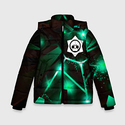 Куртка зимняя для мальчика Brawl Stars разлом плит, цвет: 3D-черный