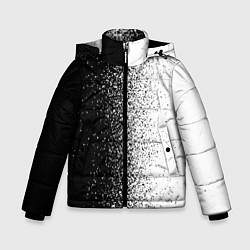 Куртка зимняя для мальчика Брызги красок - Черно-белый, цвет: 3D-красный