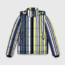 Куртка зимняя для мальчика Абстрактные разноцветные линии, цвет: 3D-светло-серый