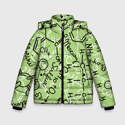 Куртка зимняя для мальчика Химия в хаосе, цвет: 3D-черный