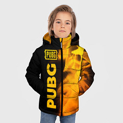 Куртка зимняя для мальчика PUBG - gold gradient: по-вертикали, цвет: 3D-черный — фото 2