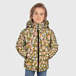 Куртка зимняя для мальчика Оливье салат, абстрактный паттерн, цвет: 3D-черный — фото 2