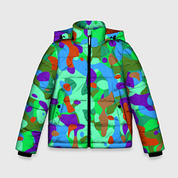 Куртка зимняя для мальчика Абстракция цвета, цвет: 3D-черный