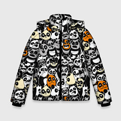 Куртка зимняя для мальчика Злобные панды, цвет: 3D-красный