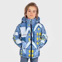 Куртка зимняя для мальчика Маленький новогодний городок, цвет: 3D-красный — фото 2