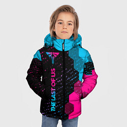 Куртка зимняя для мальчика The Last Of Us - neon gradient: по-вертикали, цвет: 3D-черный — фото 2