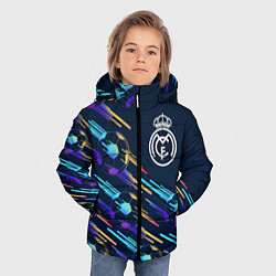 Куртка зимняя для мальчика Real Madrid градиентные мячи, цвет: 3D-черный — фото 2