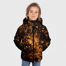 Куртка зимняя для мальчика Праздничная мишура, цвет: 3D-светло-серый — фото 2