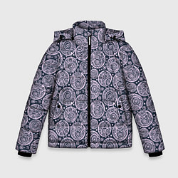 Куртка зимняя для мальчика Круг с узором, цвет: 3D-черный