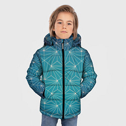 Куртка зимняя для мальчика Геометрические фигуры - паттерн, цвет: 3D-черный — фото 2