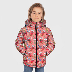 Куртка зимняя для мальчика Christmas pattern, цвет: 3D-светло-серый — фото 2